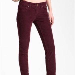 Free People Burgundy Corduroy Pants